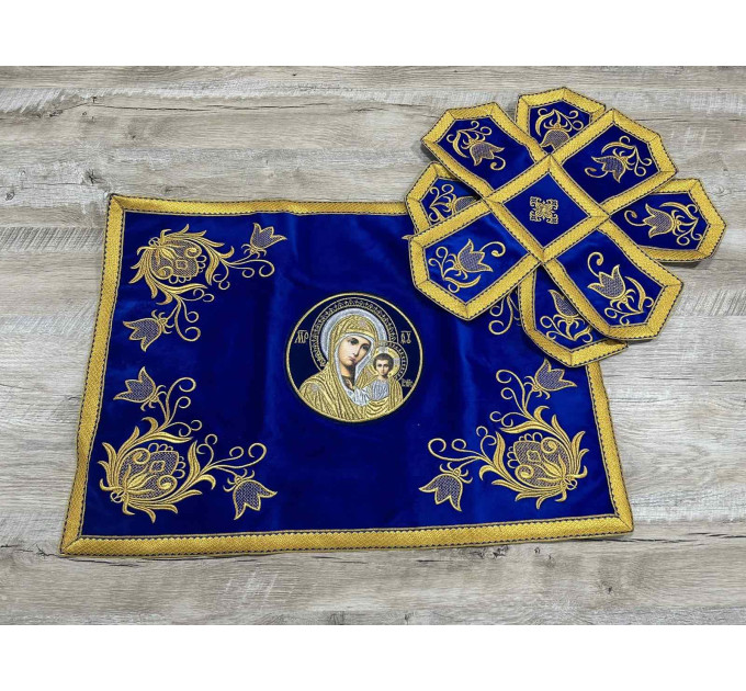 Embroidered Orthodox Chalice Covers - Aer and chalice veil set - Gift idea