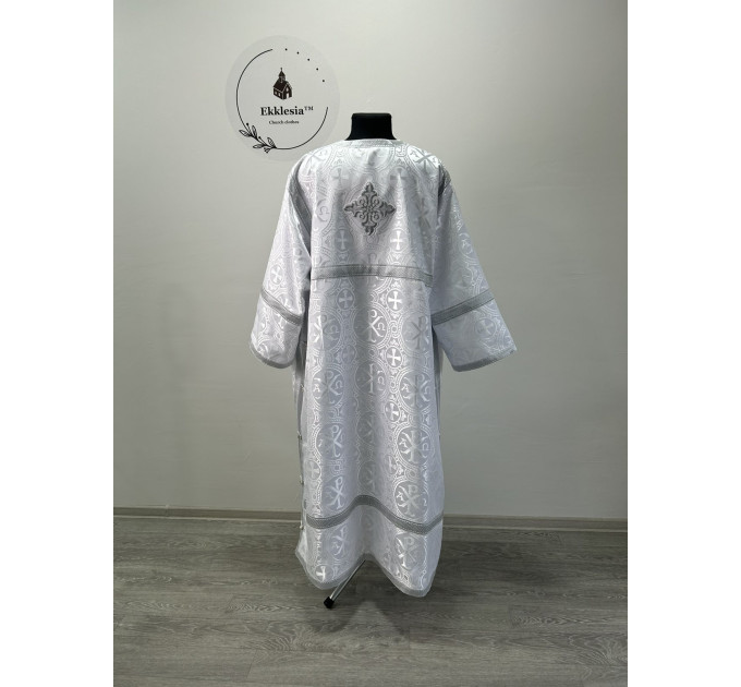 Altar Server Reader Robe in Christmas brocade - Stikharion - Surplice - Rochet