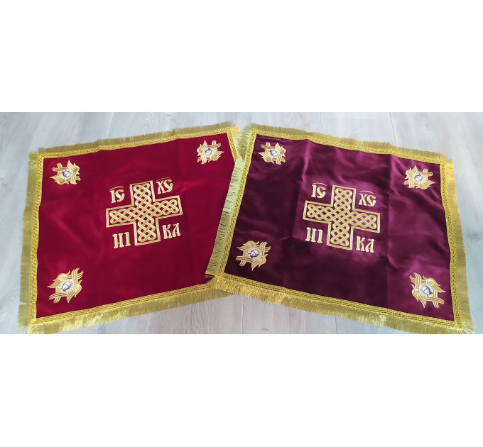 Embroidered gospel cover for church use