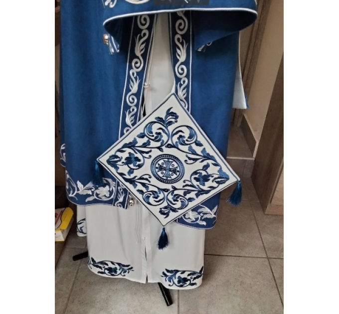Embroidered Bishop's Vestments in plush - Vestments for Bishop - Archbishop vestments in plush