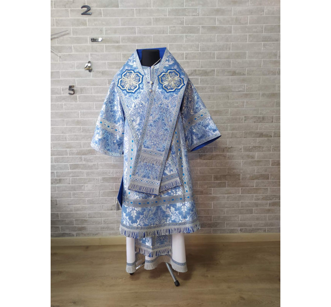 Light Blue Bishop's Vestments - Vestments for Bishop - Archbishop vestments