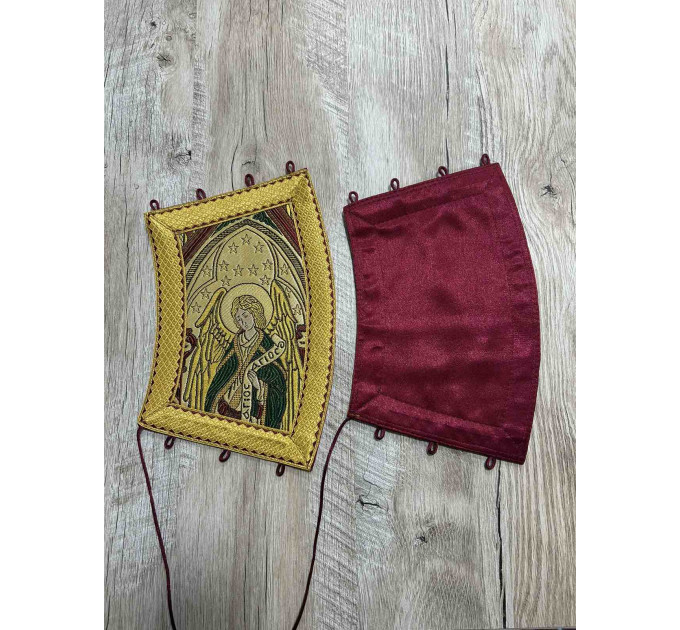 Priest's cuffs in metallic angels brocade