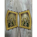 Priest's cuffs in metallic angels brocade