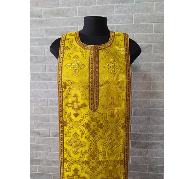 Orthodox set of stole and cuffs in brocade - Priest's communion set - Gift idea