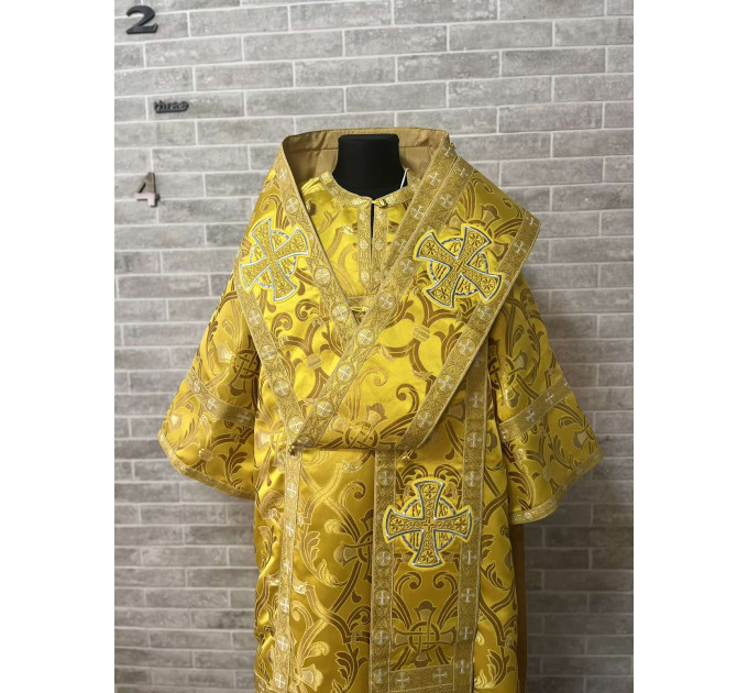 Yellow Bishop's Vestments - Vestments for Bishop - Archbishop vestments