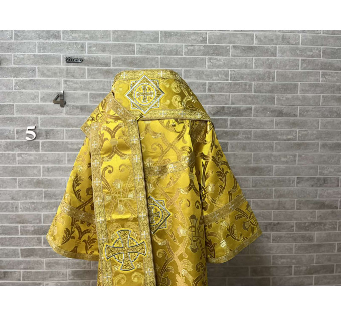 Yellow Bishop's Vestments - Vestments for Bishop - Archbishop vestments