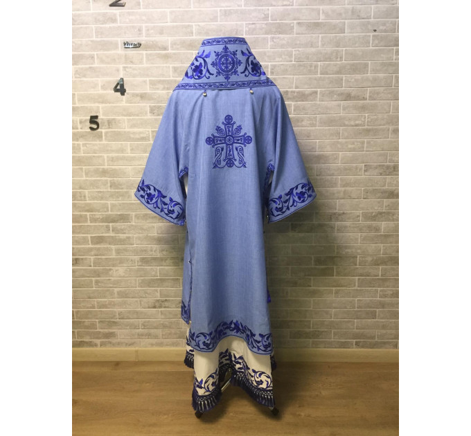 Embroidered Bishop's Vestments in linen-gabardine - Vestments for Bishop - Archbishop vestments