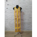 Orthodox stole and cuffs in metallic brocade - Priest's communion set gift idea