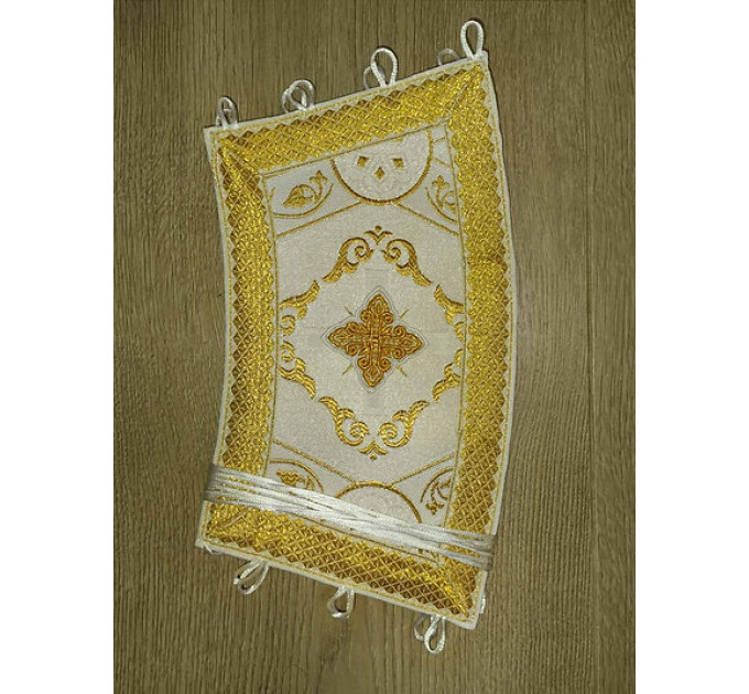 Communion set in brocade - Stole and cuffs - Priest's set - Orthodox stole