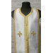 Simple priest's stole and cuffs - White communion set - Orthodox plain set