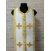 Simple priest's stole and cuffs - White communion set - Orthodox plain set