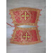 Orthodox red stole and cuffs in brocade - Priest's communion set - Gift idea