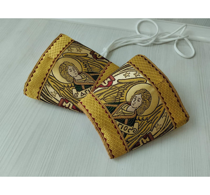 Metallic brocade cuffs - Priest Cuffs - Priest's cuff - greek brocade - orthodox set