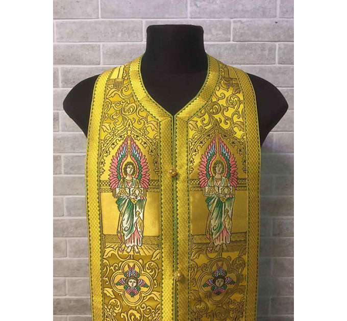 Communion set in Greek brocade - Stole and cuffs in Greek brocade - Priest's set