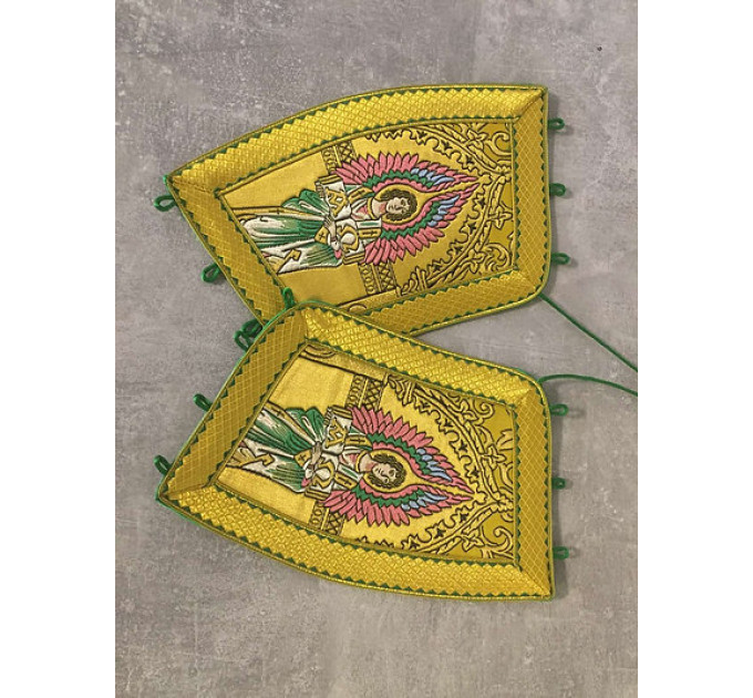 Communion set in Greek brocade - Stole and cuffs in Greek brocade - Priest's set