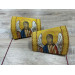 Communion set in angels brocade - Stole and cuffs - Priest's set with angels