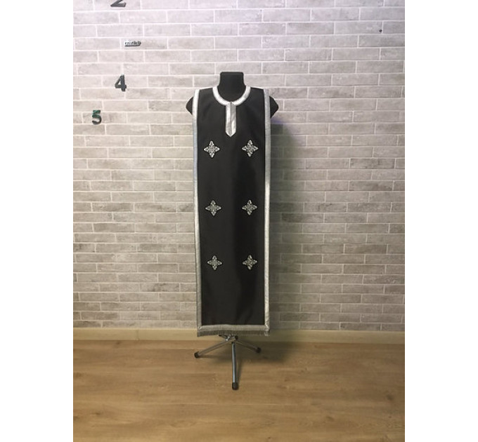 Coptic style epitrachilus - Coptic Stole in satin - Coptic epitrachil