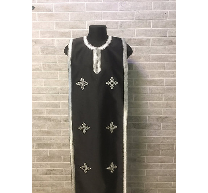Coptic style epitrachilus - Coptic Stole in satin - Coptic epitrachil