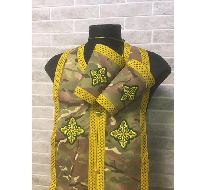 Epitrachil and cuffs for the chaplain - Stole and cuffs in multicam