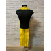 Orthodox stole and cuffs in Greek brocade - Yellow communion set for priests