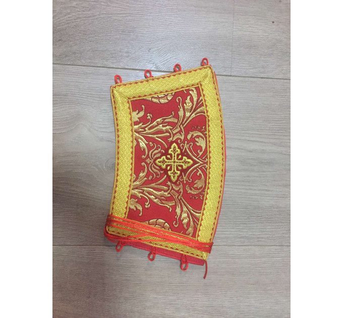 Red-gold priest set of stole and cuffs - Communion set - Church set or clothes
