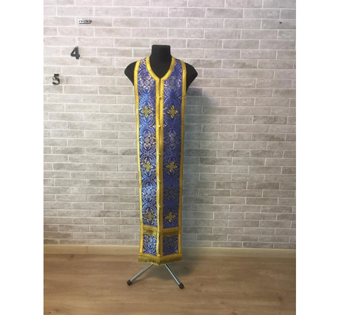Stole and cuffs in rich brocade - Priest's communion set - Orthodox church set