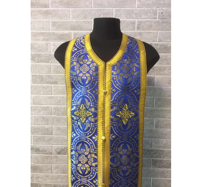 Stole and cuffs in rich brocade - Priest's communion set - Orthodox church set