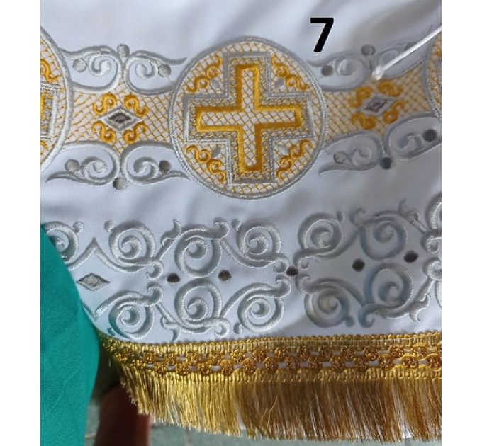 Bishop's Podsakkosnik - White Stikhar - Podsaccosnik - Priest's Podriznik priest