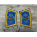 Cuffs and stole in brocade - Priest's communion set - Orthodox church priest's epitrachil
