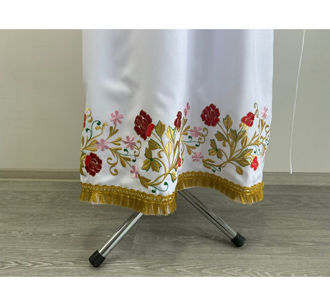 Embroidered pydryznik with a flowers - podriznik stichar- Priest