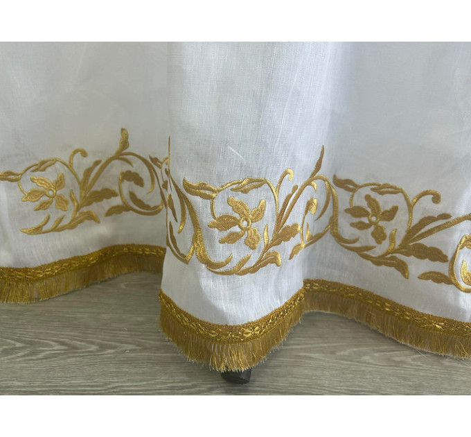 Extra thin embroidered pydryznik - Stichar in linen - Podriznik - Priest stichar