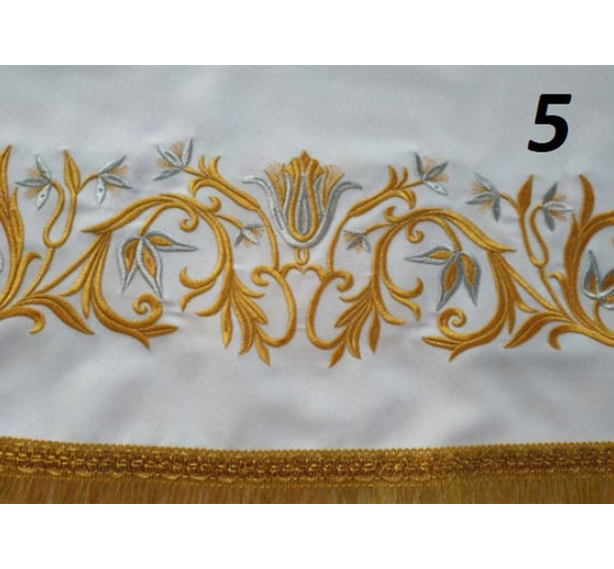 Extra thin embroidered pydryznik - Stichar in linen - Podriznik - Priest stichar