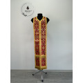 Orthodox stole and cuffs in Greek brocade - Yellow communion set for priests