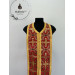 Orthodox stole and cuffs in Greek brocade - Yellow communion set for priests