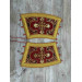 Orthodox stole and cuffs in Greek brocade - Yellow communion set for priests