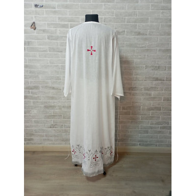 Stikhar - podriznik - Priest stikhar - Altar white embroidered vestment
