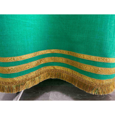 Stichar with galloons on the bottom in gabardine - Podriznik with trim fringe