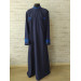 Dark Blue Embroidered Orthodox cassock - St. Petersburg style cassock in linen-gabardine - Cassock - Inner cassock - Undercassock