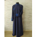 Dark Blue Embroidered Orthodox cassock - St. Petersburg style cassock in linen-gabardine - Cassock - Inner cassock - Undercassock