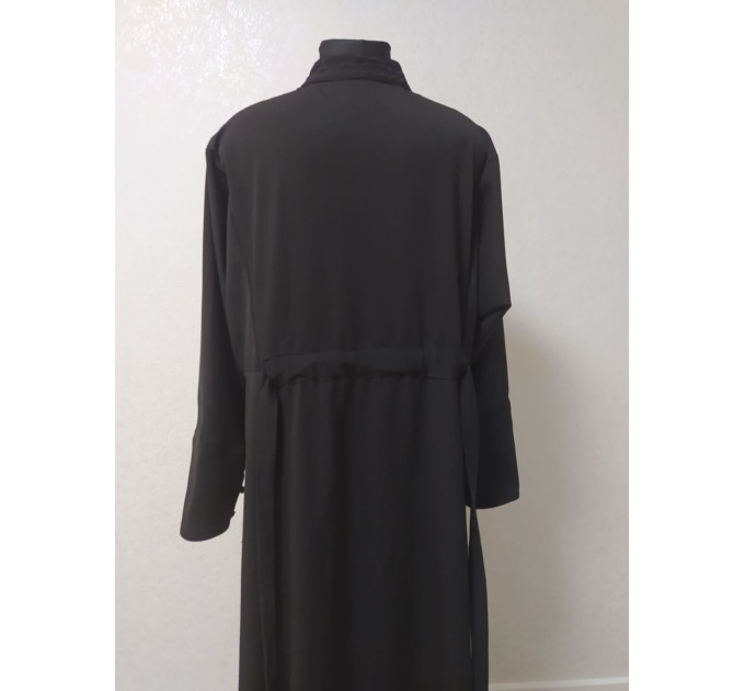 Winter cassock made of half-wool - Black cassock in half-wool - Warm orthodox ondercassock - Winter innercassock