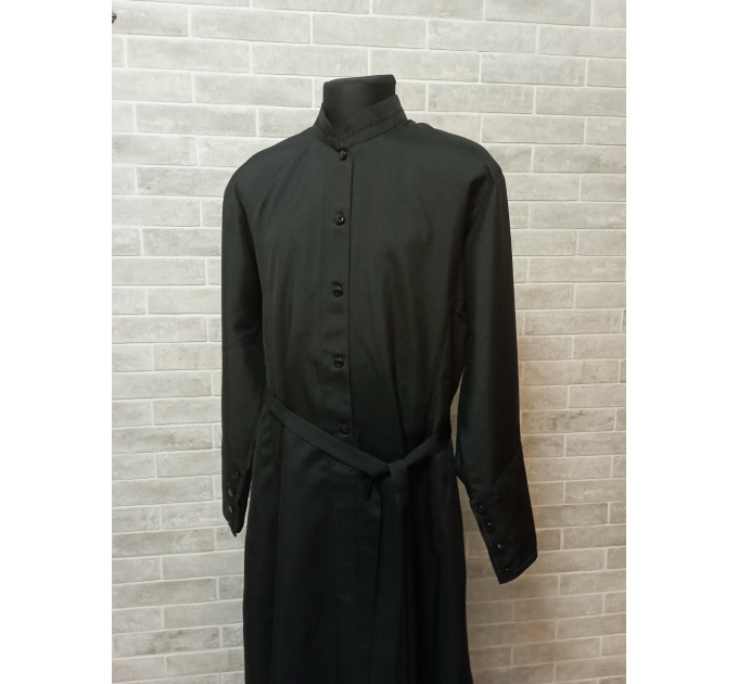 Bulgarian style Orthodox cassock on buttons - Cassock for a priest - Religious cloth - Clergy robe - Undercassock