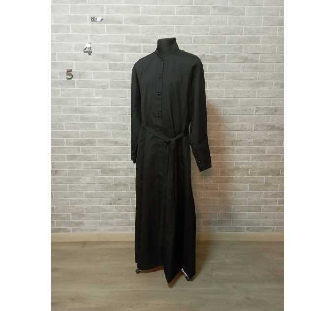 Bulgarian style Orthodox cassock on buttons - Cassock for a priest - Religious cloth - Clergy robe - Undercassock