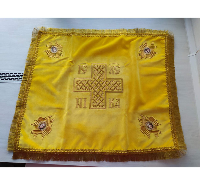 Embroidered gospel cover for church use