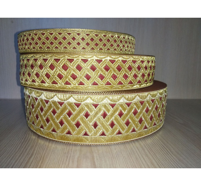 Church galoon 2,5 cm (1") 4 cm (1,5") 5,5 cm (2,1") - Church galoon - Liturgical Galloon trim - ribbon