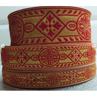 Byzantium Church galoon 2,5cm (1") 3,8 cm (1,5") 5 cm (2") - Church galoon - Liturgical Galloon trim - ribbon