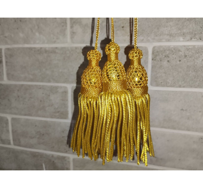 Gold Bullion Tassels for church Vestments - Decoration - Metal 11 см 4,5 inches