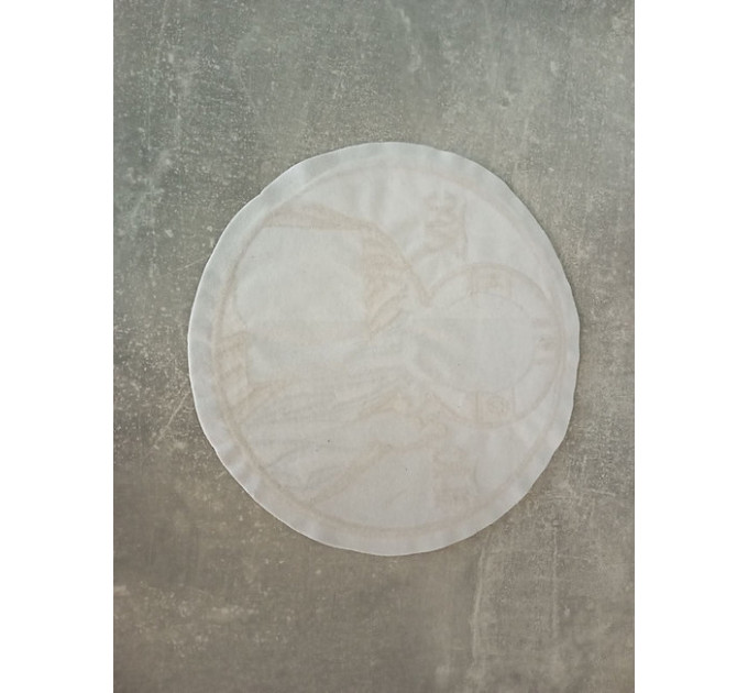 Liturgical embroidered vestment applique Jesus Christ - Round icon patch