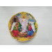 Liturgical embroidered vestment appliques - Round icon patch- Machine embroidery