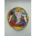 Liturgical embroidered vestment appliques - Round icon patch- Machine embroidery