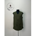 Chaplain vest in khaki color - Vest for priest without sleeves with pockets